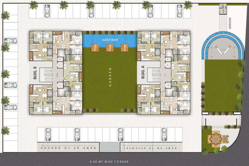 Master Plan of Milestone Sumeru Residency in Vesu, Surat - Image 88414