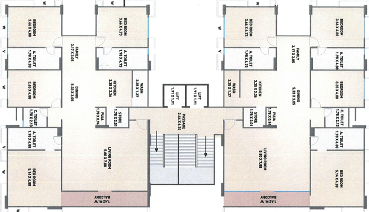 Floor Plan of Shreenathji Palladium Pride in Katargam, Surat - Image 88405