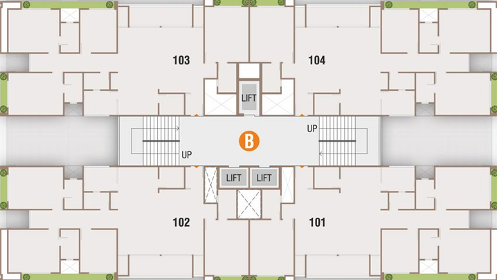 Floor Plan of Kalash Imperial Square in Kathwada, Ahmedabad - Image 88780