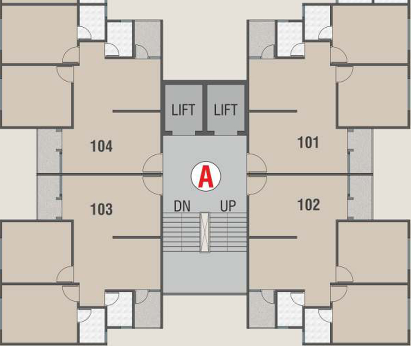 Floor Plan of Geet Omkara Planet in Kareli Baug, Vadodara - Image 87960