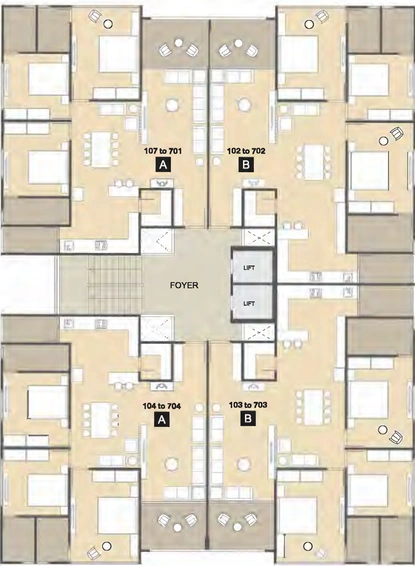 Floor Plan of Venus Pahel in Padra Road, Vadodara - Image 87998