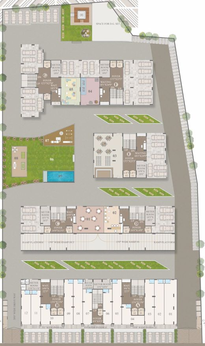 Master Plan of Happy Uptown in Shela, Ahmedabad - Image 123027