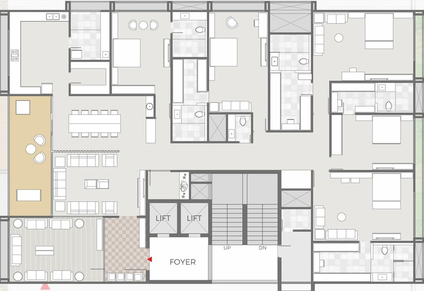 Floor Plan of Parshwa Antares in Ambli, Ahmedabad - Image 89745