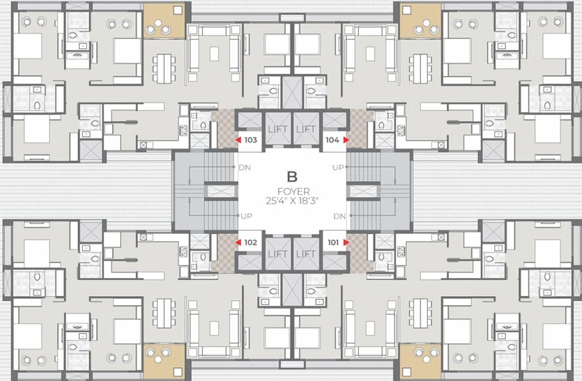 Floor Plan of Parshwa Ayaan in Ambli, Ahmedabad - Image 88136