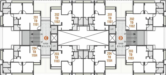 Floor Plan of Sahaj Heights in Nava Vadaj, Ahmedabad - Image 90133