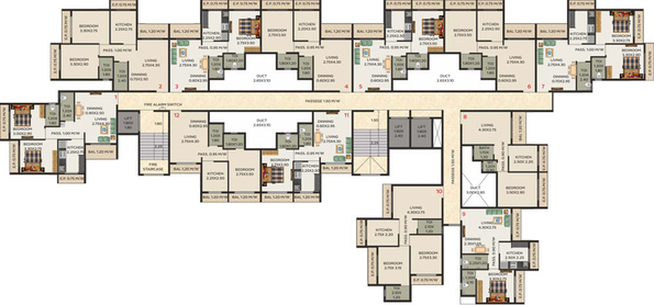 Floor Plan of Shri Krishna Trident in Badlapur East, Thane - Image 29943