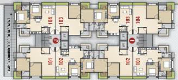 Floor Plan of Navkar Avenue in Kamrej, Surat - Image 88225
