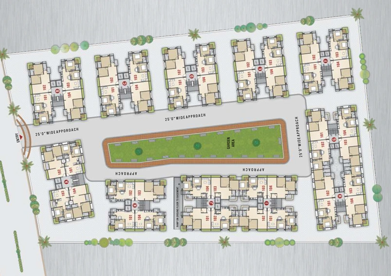 Master Plan of Navkar Avenue in Kamrej, Surat - Image 88226
