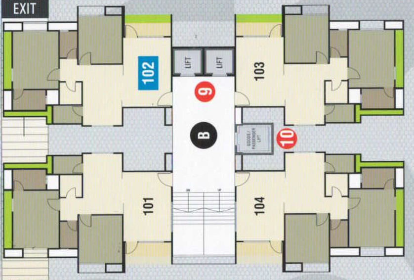 Floor Plan of Blue Horizon in Kosad, Surat - Image 111309