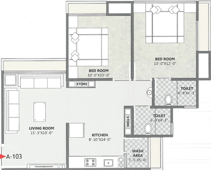 2 BHK Flat in Labhubhai Samrat Skyline in Dabholi, Surat - Image 654214
