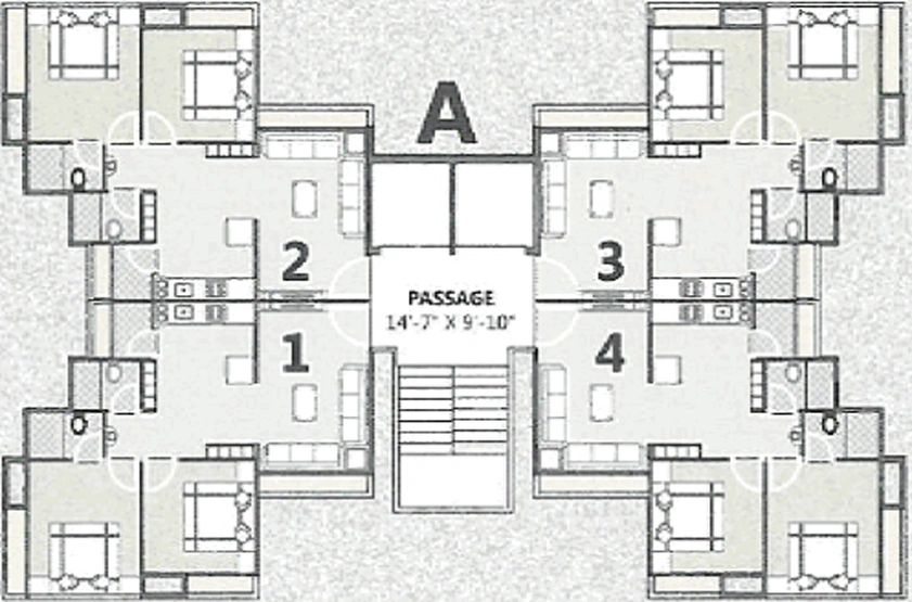 Floor Plan of Labhubhai Samrat Skyline in Dabholi, Surat - Image 88437