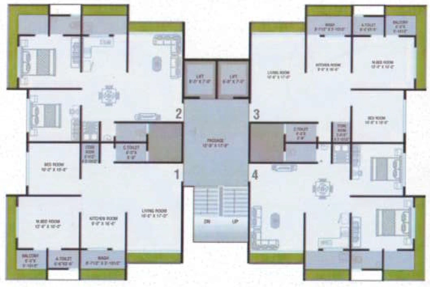 Floor Plan of Hills Vedant Elegance in Mota Varachha, Surat - Image 88275