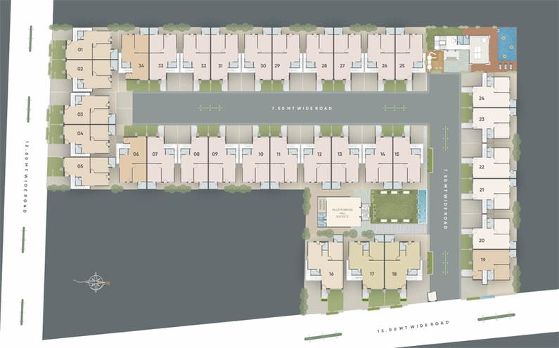 Master Plan of Shreeji Auro Shayonam in Vadsar Road, Vadodara - Image 88330