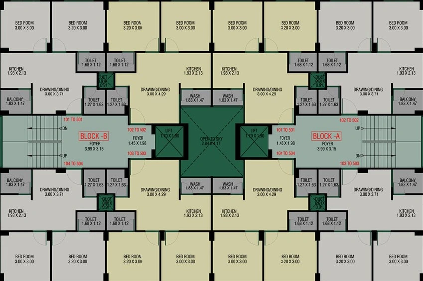 Floor Plan of Murlidhar Greens in Vejalpur, Ahmedabad - Image 90141