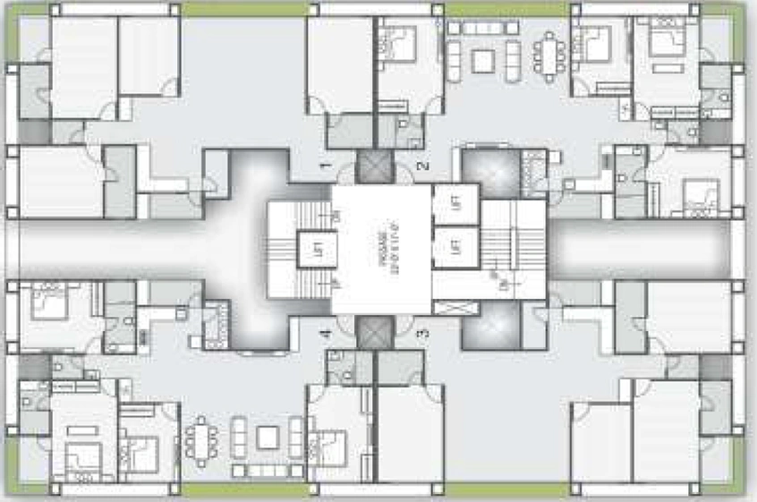 Floor Plan of Blu Sparsh in Pal, Surat - Image 88928