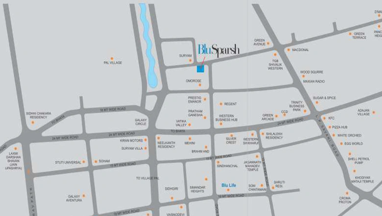 Location of Blu Sparsh in Pal, Surat - Image 88927