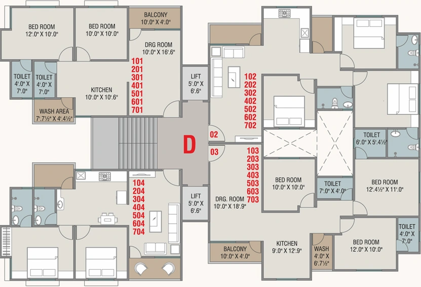 Floor Plan of Altus 99 in Sevasi, Vadodara - Image 88948