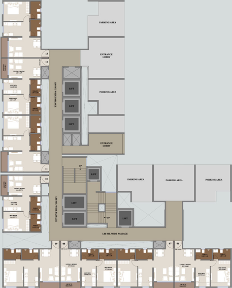 Floor Plan of Dosti Nest in Balkum Naka, Thane - Image 123143