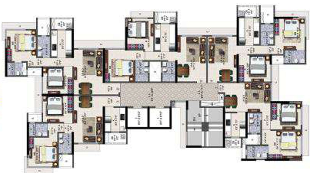 Floor Plan of Dotom Blumen in Vikhroli West, Mumbai - Image 89282