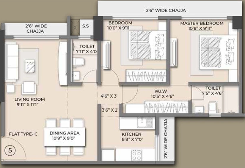2 BHK Flat in Elegant Residency in Andheri East, Mumbai - Image 675433