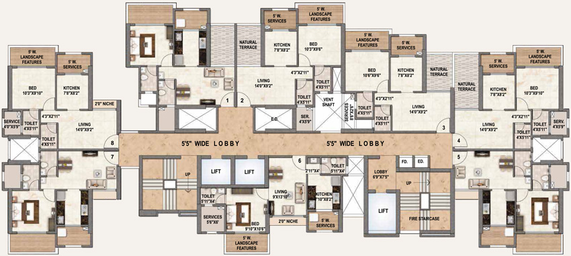 Floor Plan of Parth Lakefront in Airoli, Navi Mumbai - Image 100556