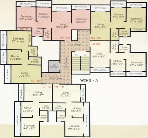 Floor Plan of Mahalaxmi Golden Bliss in Saphale West, Palghar - Image 129508