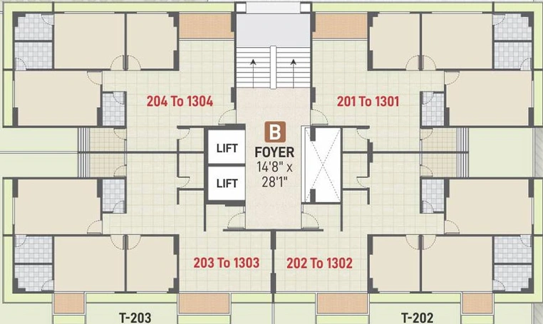 Floor Plan of Rudram Skyvue in Gota, Ahmedabad - Image 122887