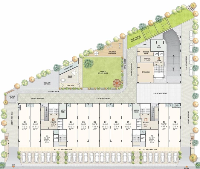Master Plan of Rudram Skyvue in Gota, Ahmedabad - Image 122888
