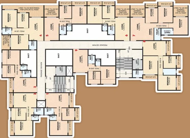 Floor Plan of Satya Pine View in Badlapur East, Thane - Image 20601