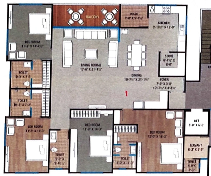 4 BHK Flat in Shilpi Stellar Bliss in Vesu, Surat - Image 698527