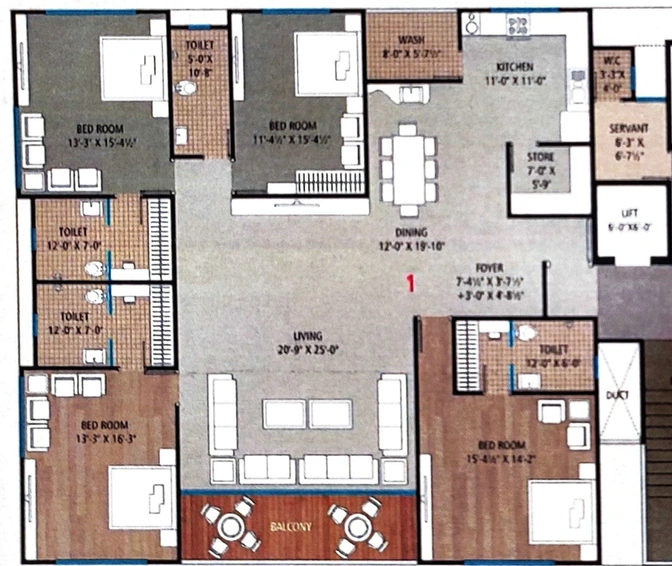 4 BHK Flat in Shilpi Stellar Bliss in Vesu, Surat - Image 698528