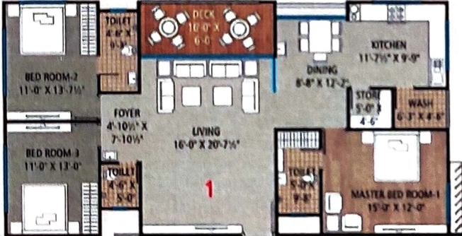 3 BHK Flat in Shilpi Stellar Bliss in Vesu, Surat - Image 698525