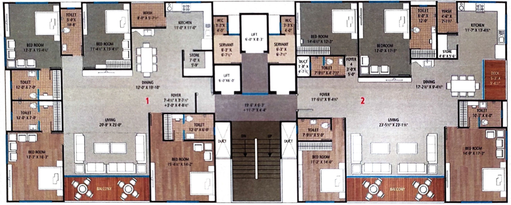 Floor Plan of Shilpi Stellar Bliss in Vesu, Surat - Image 103360