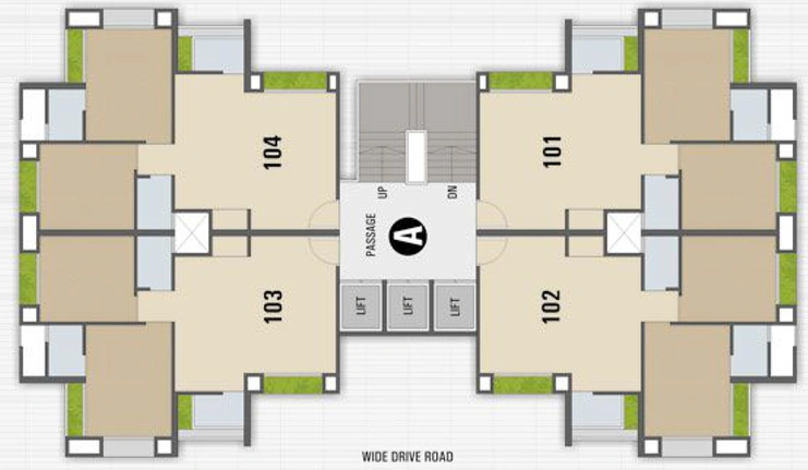Floor Plan of Santvan Skyon in Palanpur, Surat - Image 89644