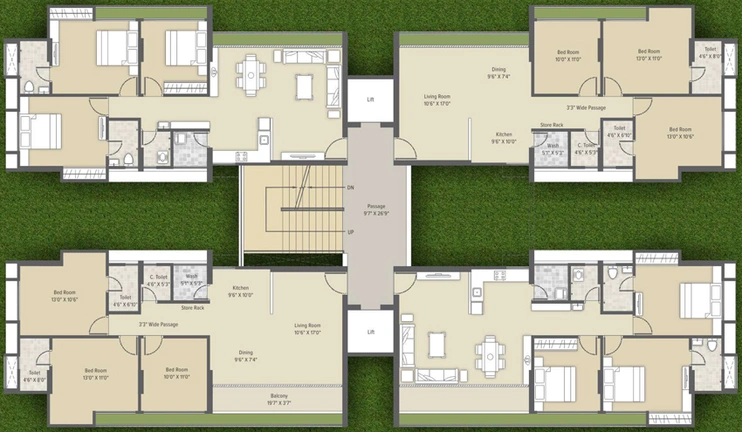 Floor Plan of Shreepad Celebrations in Palanpur, Surat - Image 89704