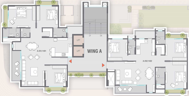 Floor Plan of Athashree Luxuria in Bhayli Road, Vadodara - Image 89723