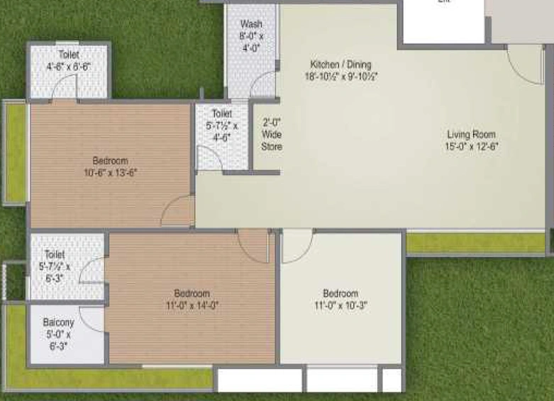 3 BHK Flat in Shreepad Seasons in Palanpur, Surat - Image 656389