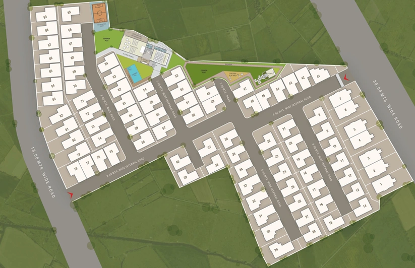 Master Plan of Shreeji Status Bungalows in Atladara, Vadodara - Image 89962