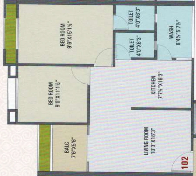 2 BHK Flat in Ashtavinayak Residency in Punagam, Surat - Image 714259