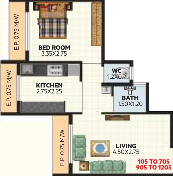 1 BHK Flat in Annapurna Sharmila Residency in Badlapur East, Thane - Image 441462