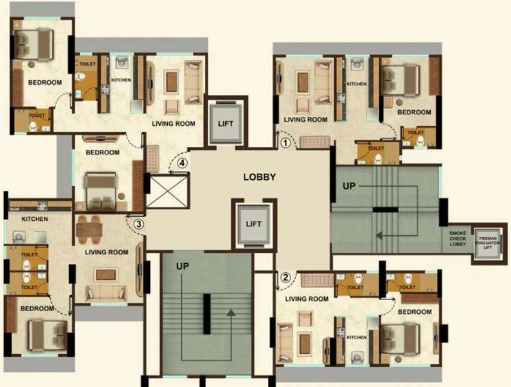 Floor Plan of Shree Jay Krishna in Bhandup West, Mumbai - Image 89989