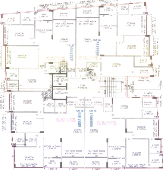 Floor Plan of RV Nakshatra Bricks in Paldi, Ahmedabad - Image 90114