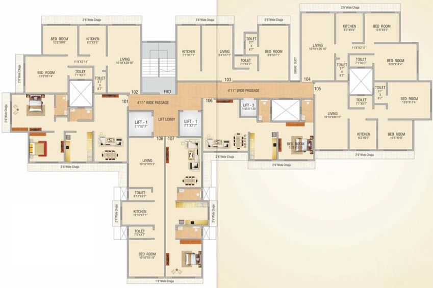 Floor Plan of Hirani Swanand Oasis in Kurla East, Mumbai - Image 90088