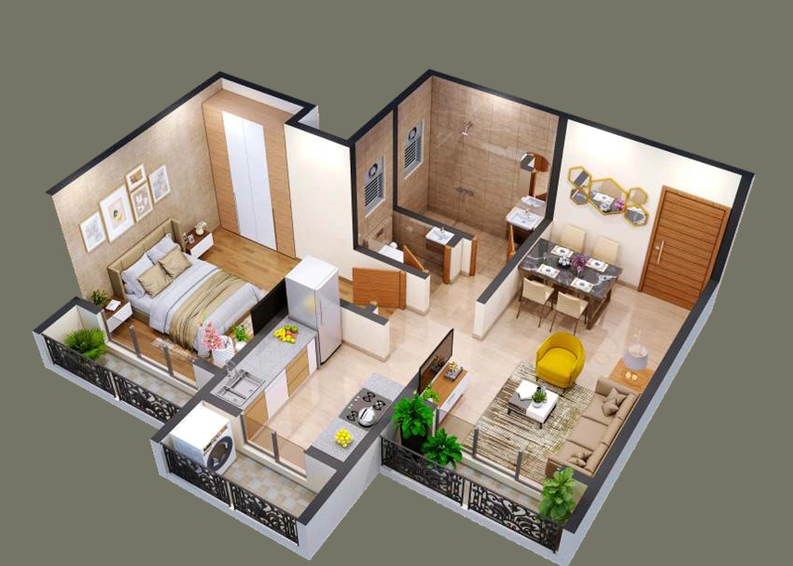 1 BHK Flat in Shakti Siyara Elite in Kalyan West, Thane - Image 441474