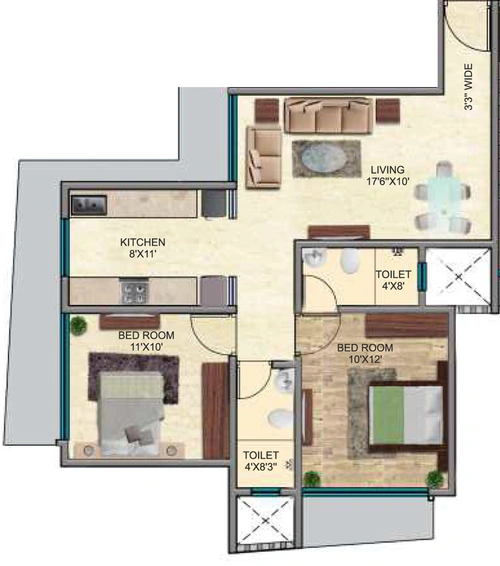 2 BHK Flat in Daga Sofrance in Ghatkopar East, Mumbai - Image 657461