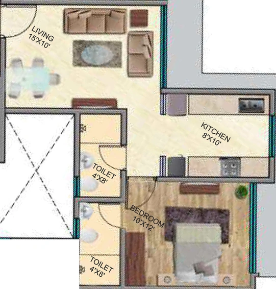 1 BHK Flat in Daga Sofrance in Ghatkopar East, Mumbai - Image 657460