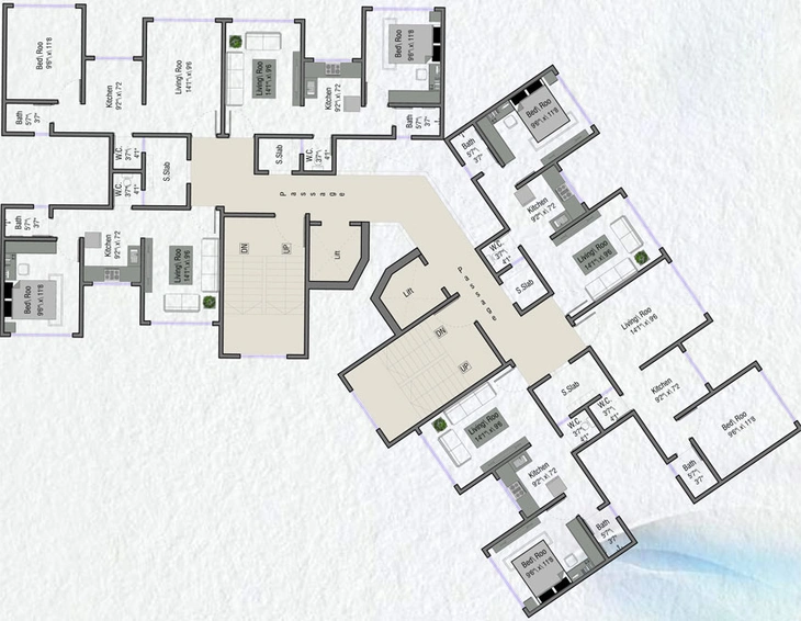 Floor Plan of SV Shashwat Park in Bhandup West, Mumbai - Image 90208