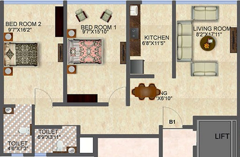 2 BHK Flat in Kashish Centroid in Ghatkopar East, Mumbai - Image 657492