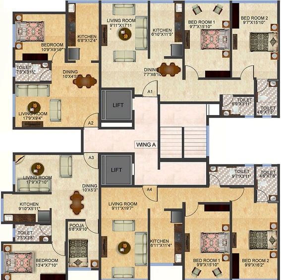 Floor Plan of Kashish Centroid in Ghatkopar East, Mumbai - Image 90222