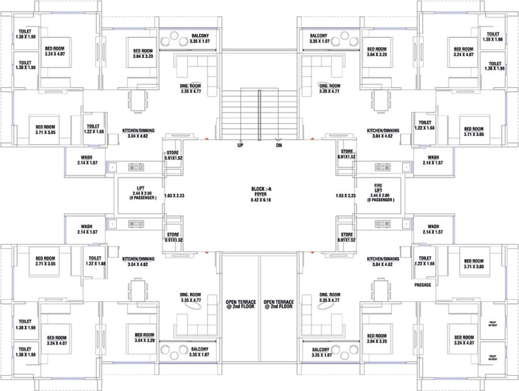 Floor Plan of Sunwoods The Metropark in Vastral, Ahmedabad - Image 90231